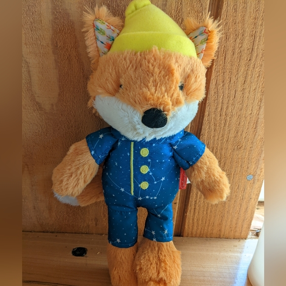 Infantino Go Gaga Goodnight Fox Plush  Starry Pajamas & Nightcap w/ Tag - Picture 2 of 8